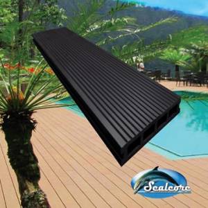 Outdoor Decking Floor Tiles Black 6FT