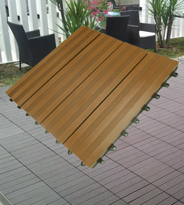 DIY Outdoor Decking Floor Tiles Light Brown