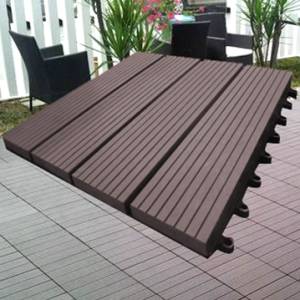 DIY Outdoor Decking Floor Tiles Dark Brown