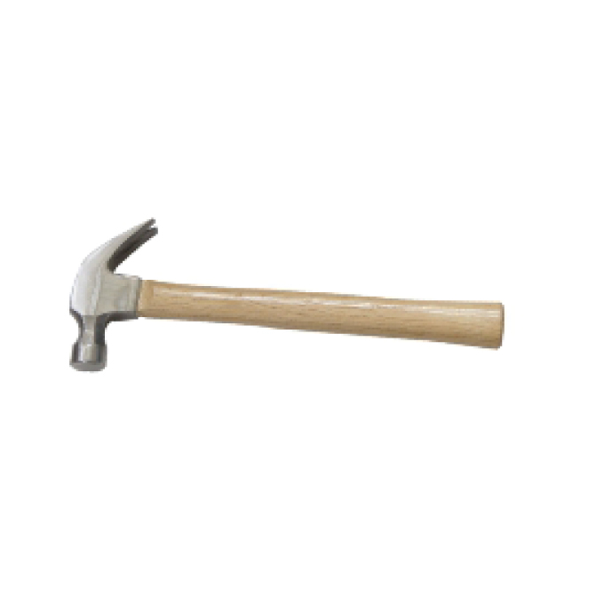 CLAW HAMMER WITH WOODEN HANDLE